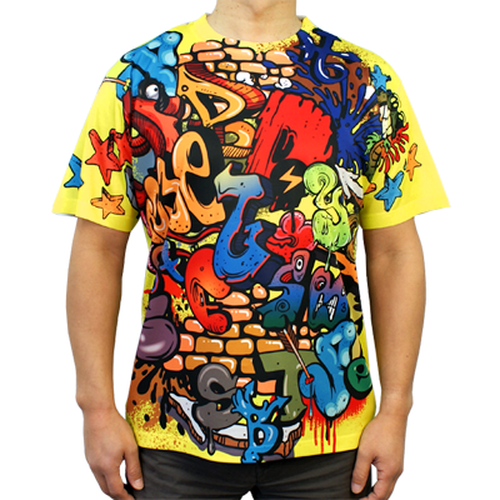 【PP】オールオーバー　ドライTシャツXL